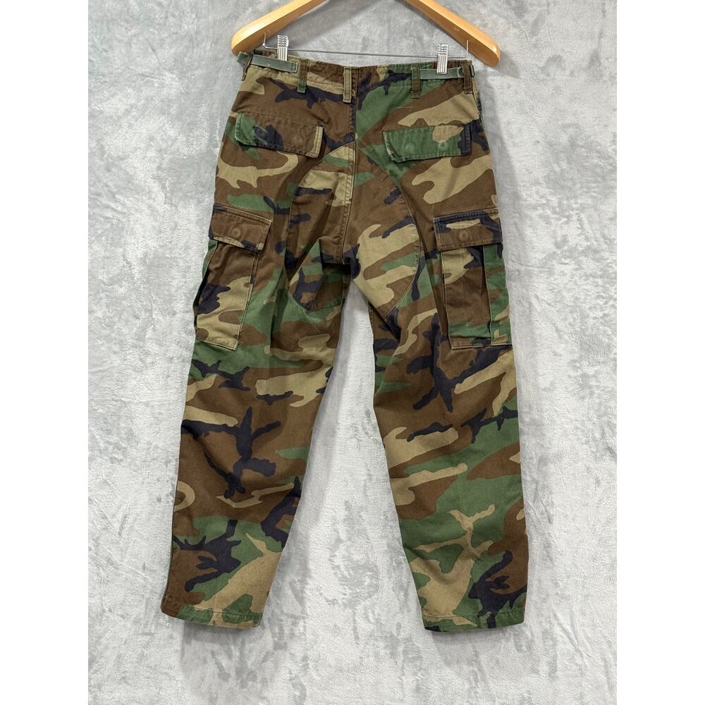 VINTAGE 90s US Military Woodland Camo BDU Cargo Combat Pants Propper Small Short